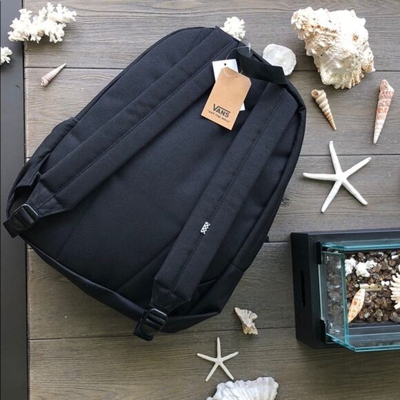 Vans Off The Wall Realm Backpack Bag Pink Embroidered Logo With Laptop Sleeve - Picture 5 of 7